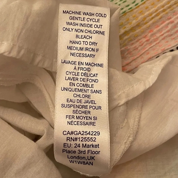 Anthropologie Dolan Left Coast Rainbow Striped Mini Dress Pockets Size Medium M - Picture 7 of 9